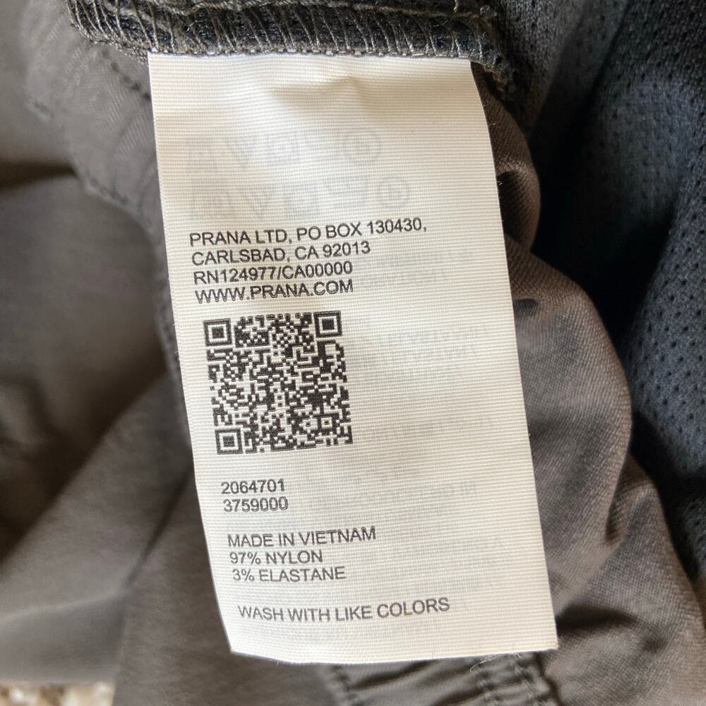 Prana Stretch Zion Pull-On Short 7" Mens XXL Dark Iron 5" Relaxed Fit Adjustable - Picture 4 of 7